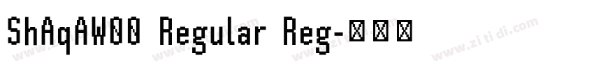 ShAqAW00 Regular Reg字体转换